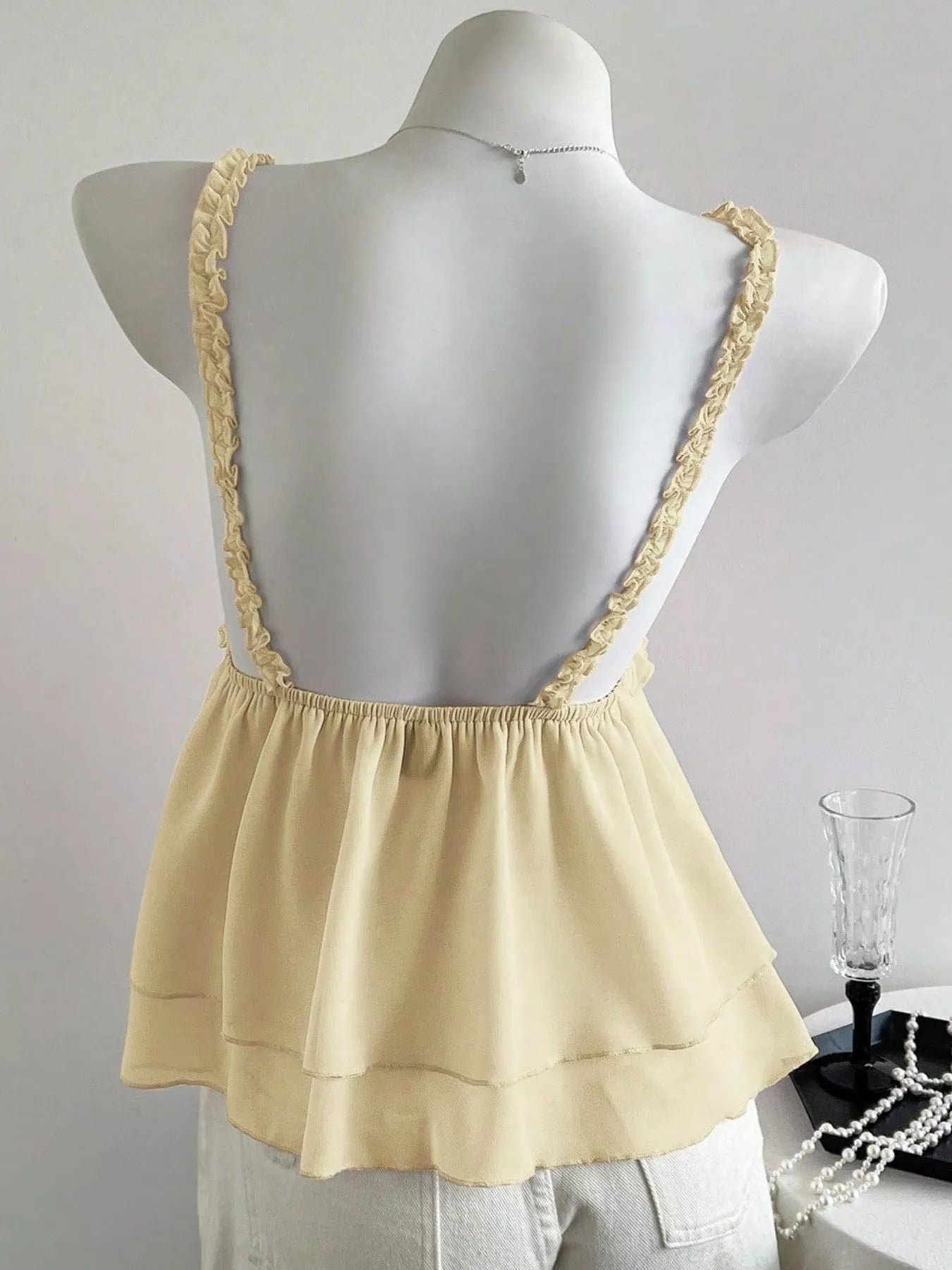 Sarah Express Women's Lace Detail Layered Cami