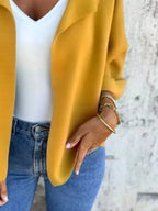 Sarah Express Women's Open Front 3/4 Sleeve Casual Cardigan Plus Size