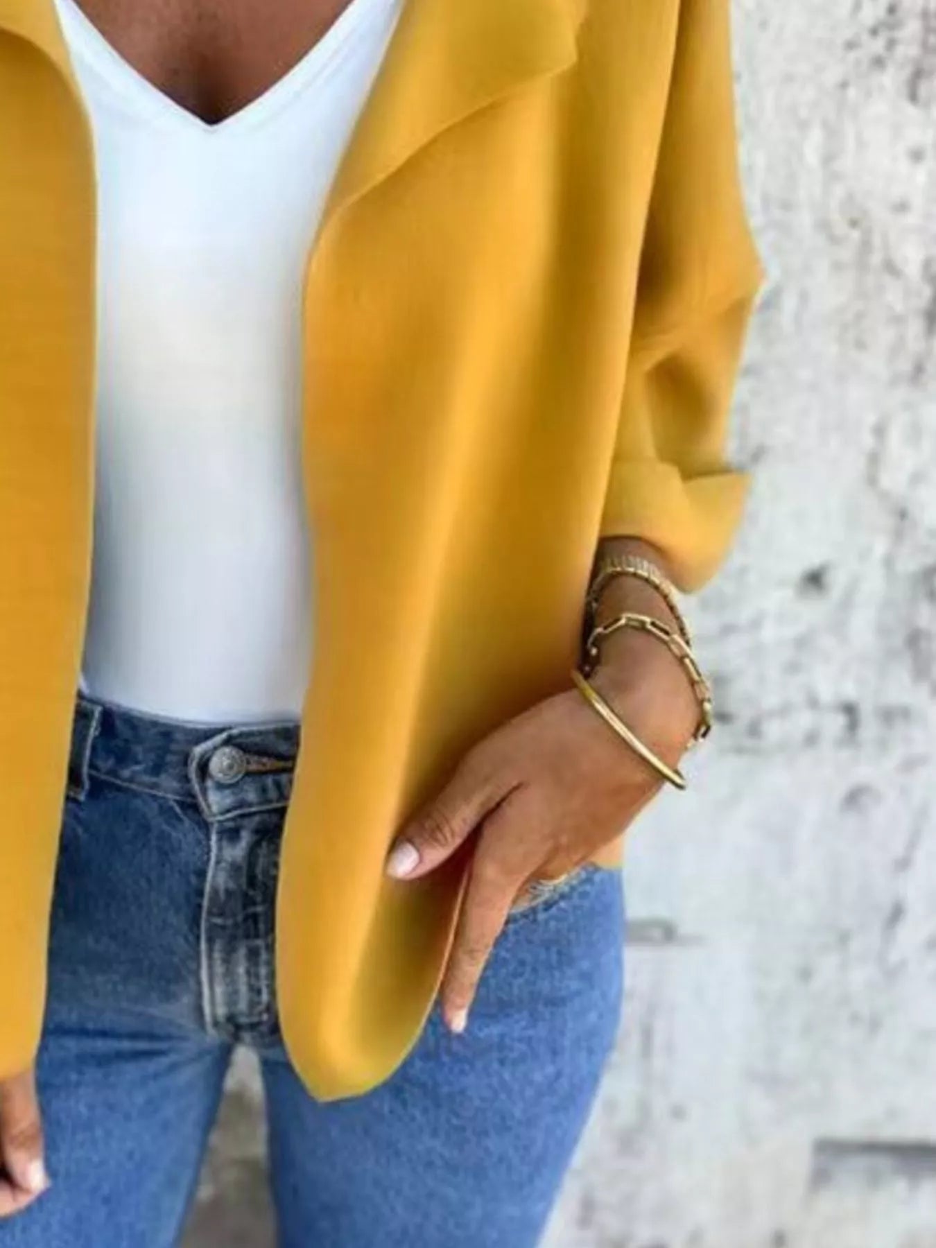 Sarah Express Women's Open Front 3/4 Sleeve Casual Cardigan Plus Size