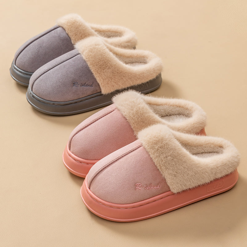 Sarah Express Unisex Winter Fluffy Slides | Cosy Warm Non-Slip Indoor Cotton Slippers