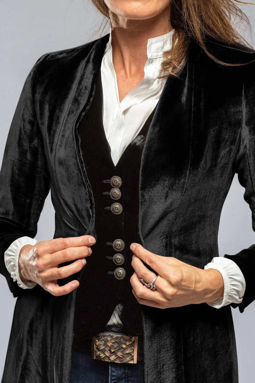 Sarah Express Women's Slit Back Open Front Cardigan Black