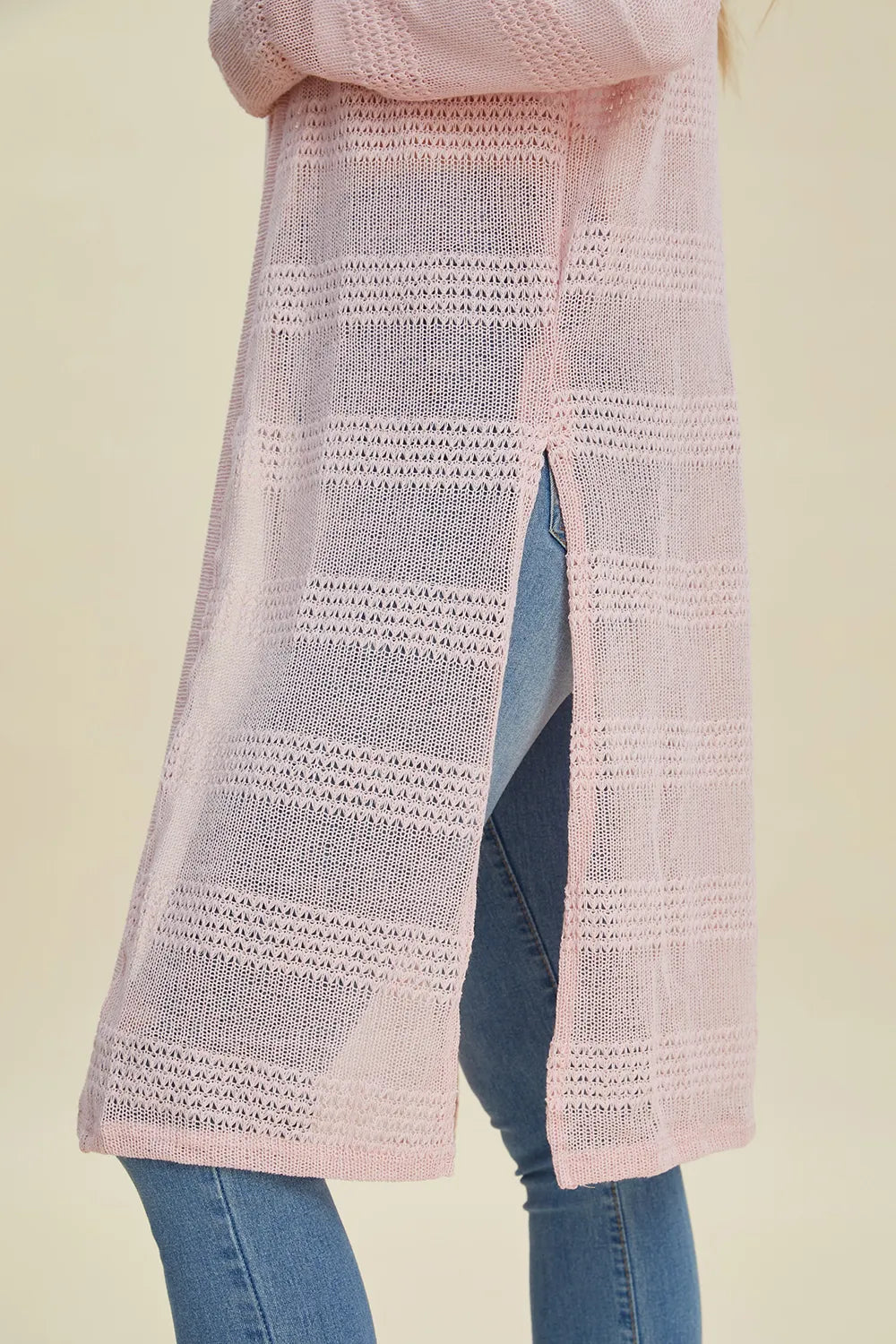 Sarah Express Women’s Plus Size Open Front Longline Cardigan Sweater
