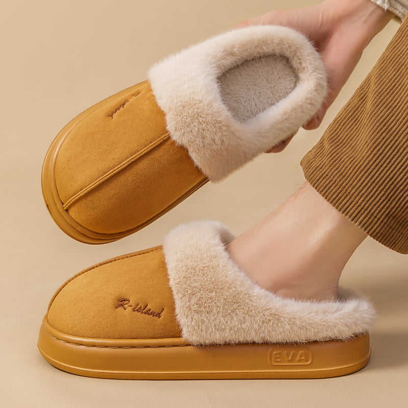 Sarah Express Unisex Winter Fluffy Slides | Cosy Warm Non-Slip Indoor Cotton Slippers