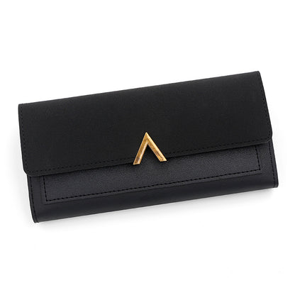 Sarah Express Long Wallet | PU Leather Multi-Card Organizer Black