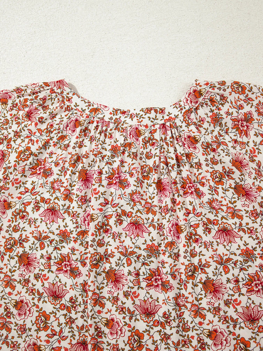 Sarah Express Women's Floral Long Sleeve Button Down Blouse