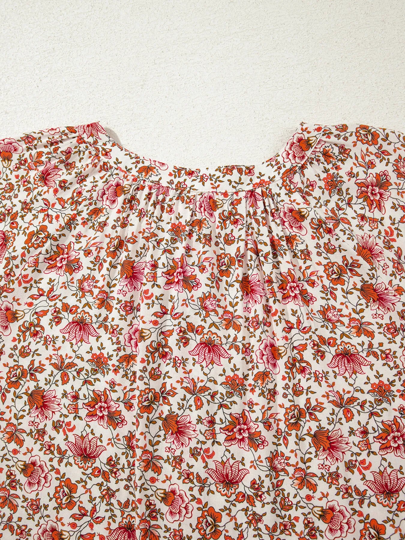 Sarah Express Women's Floral Long Sleeve Button Down Blouse