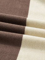 Sarah Express Women's Color Block Crew Neck Drop Shoulder Sweater