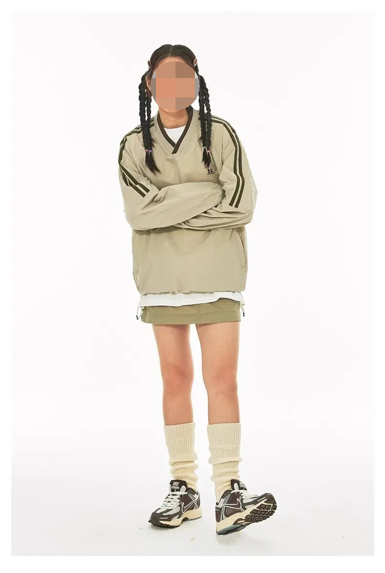 Harajuku Retro Oversized Pullover Sweater Unisex Street Style