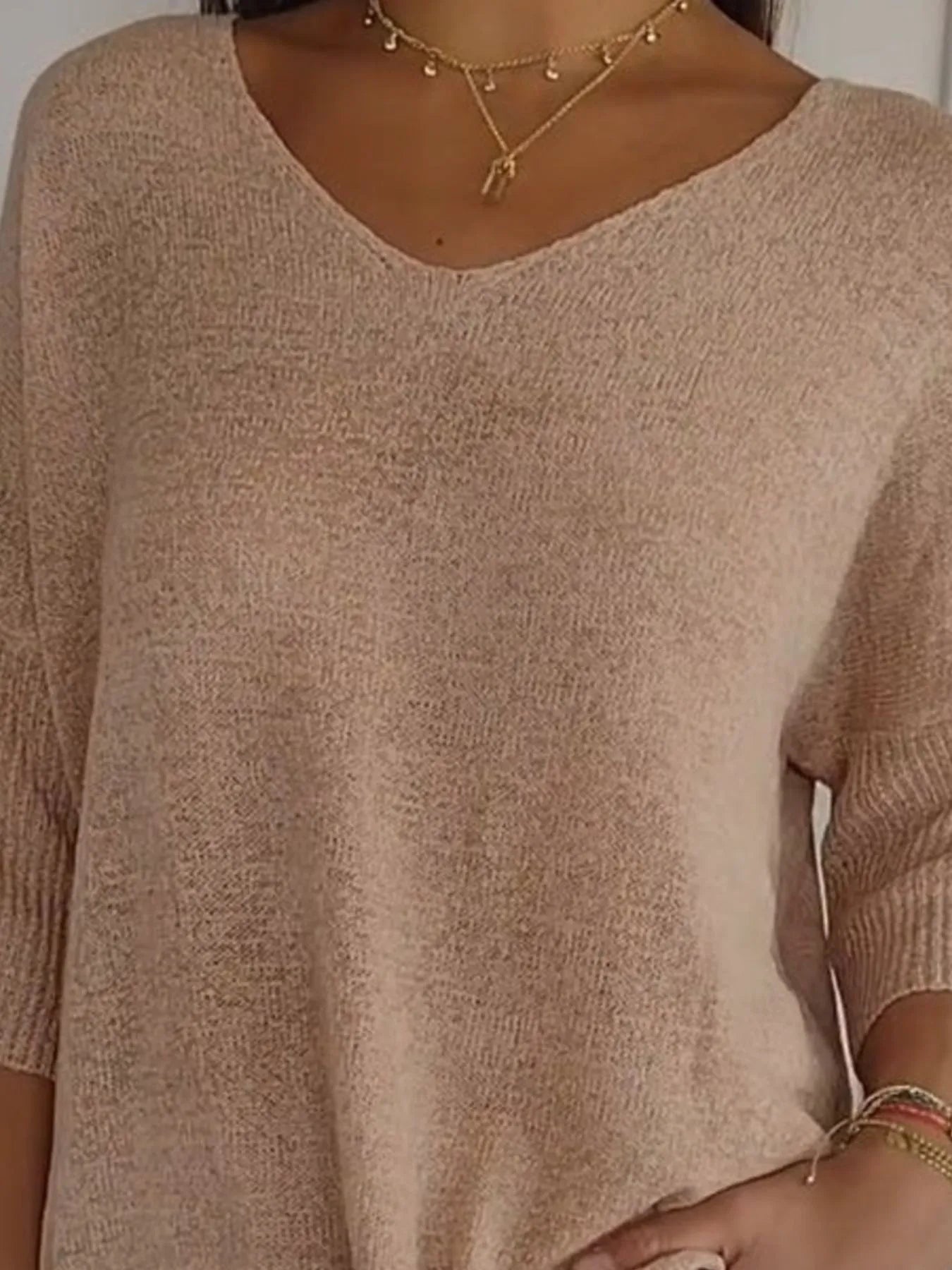 Sarah Express Women's Relaxed Fit Ribbed Hem Sweater Plus Size