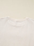 Sarah Express Women's Merry Little Thing Corded Letter Graphic Ribbed Sweatshirt