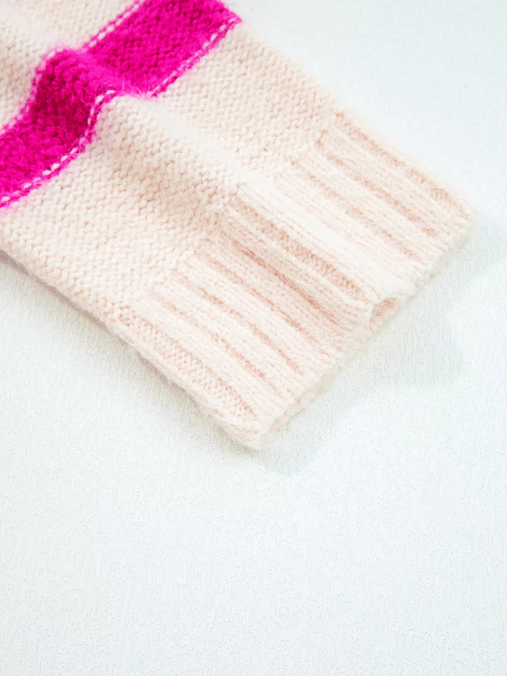 Sarah Express Women's Sequin Letter Graphic Colorblock Loose Sweater