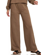 Sarah Express Women's French Rib Pullover and Pants Set - Two Piece Loungewear