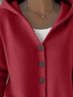 Sarah Express Women's Hooded Button-Front Soft Knit Cardigan Plus Size