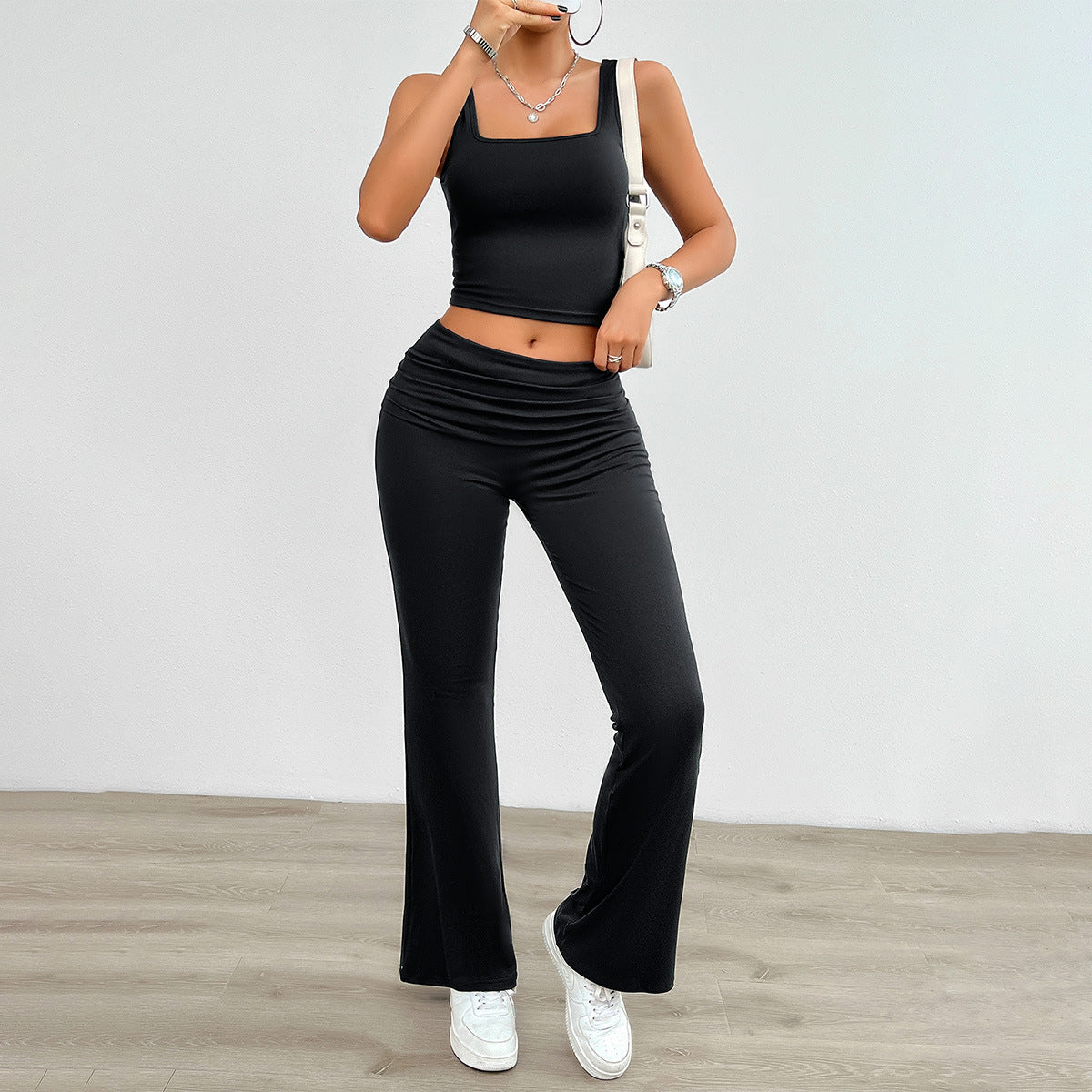 Women's Sleeveless Vest Pants Set 2-Piece Body-Hugging Suit