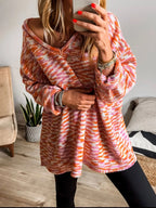 Sarah Express Women's Multi-Color V-Neck Sweater