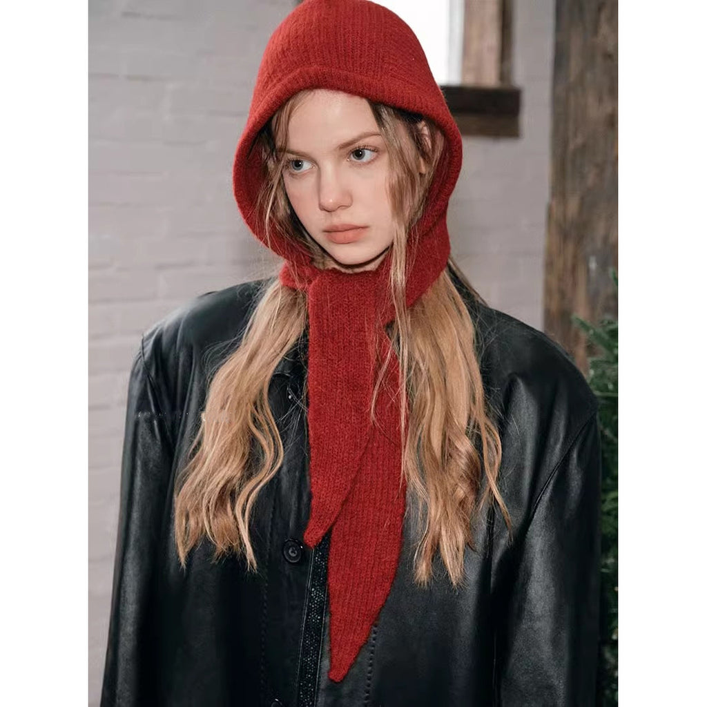 Women's Retro Balaclava Winter Hat with Earmuffs Windproof Warm