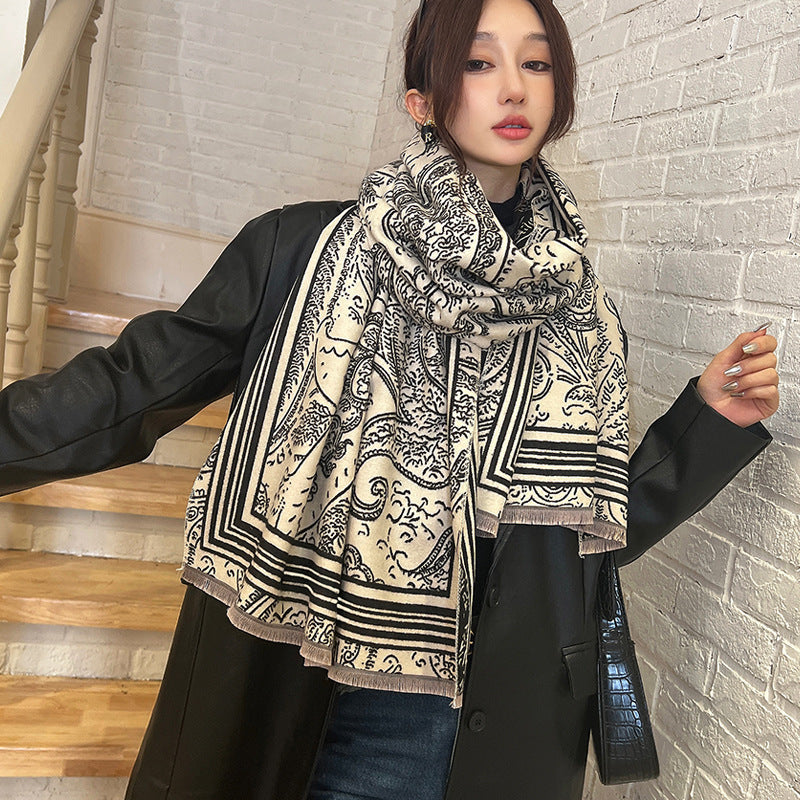 Women's Oversized Imitation Cashmere Winter Scarf Warm Wrap