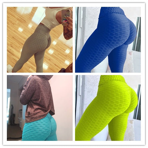 Women's High Waist Scrunch Leggings Textured Booty Lifting Activewear Yoga Pants
