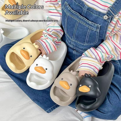 Sarah Express Women's Duck Slippers | Non-Slip Toe-Strap PVC Indoor Outdoor Slides