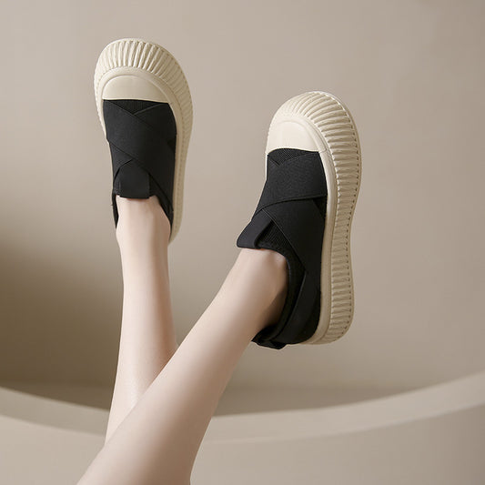 Sarah Express Women's Chunky Platform Sneakers | Slip-On Mesh Breathable Casual Shoes