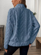 Sarah Express Women's Cozy Sherpa Half Zip Sweatshirt