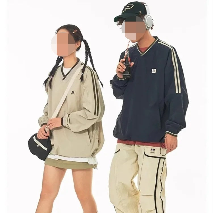 Harajuku Retro Oversized Pullover Sweater Unisex Street Style