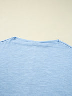 Sarah Express Women's Solid Color Batwing Long Sleeve Top