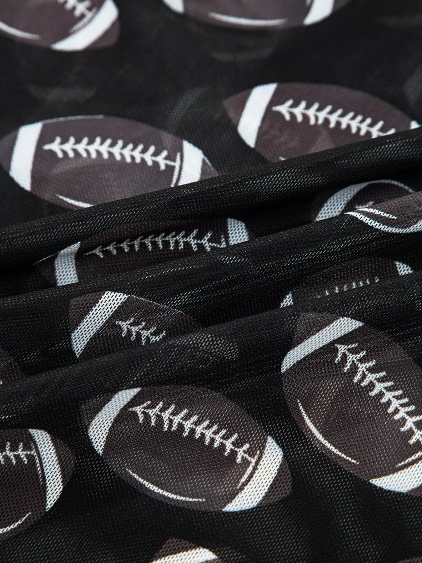 Sarah Express Women's Game Day Mesh Sheer Long Sleeve Top