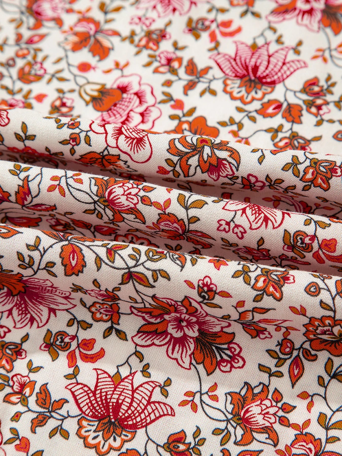 Sarah Express Women's Floral Long Sleeve Button Down Blouse