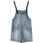Women's Denim Overalls with Adjustable Suspenders Casual Jumpsuit Romper