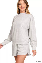 Women's Scuba Long Sleeve Sweatshirt and Shorts Set
