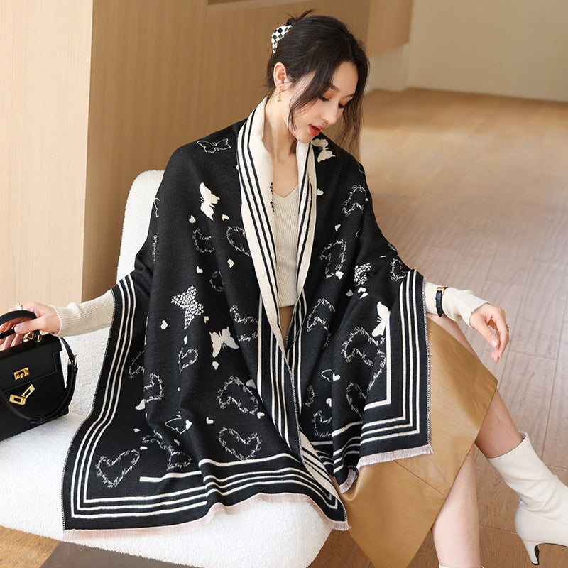 Women's Oversized Imitation Cashmere Winter Scarf Warm Wrap