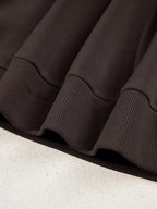 Sarah Express Women's Notched Raglan Sleeve Sweatshirt with Lace Detail