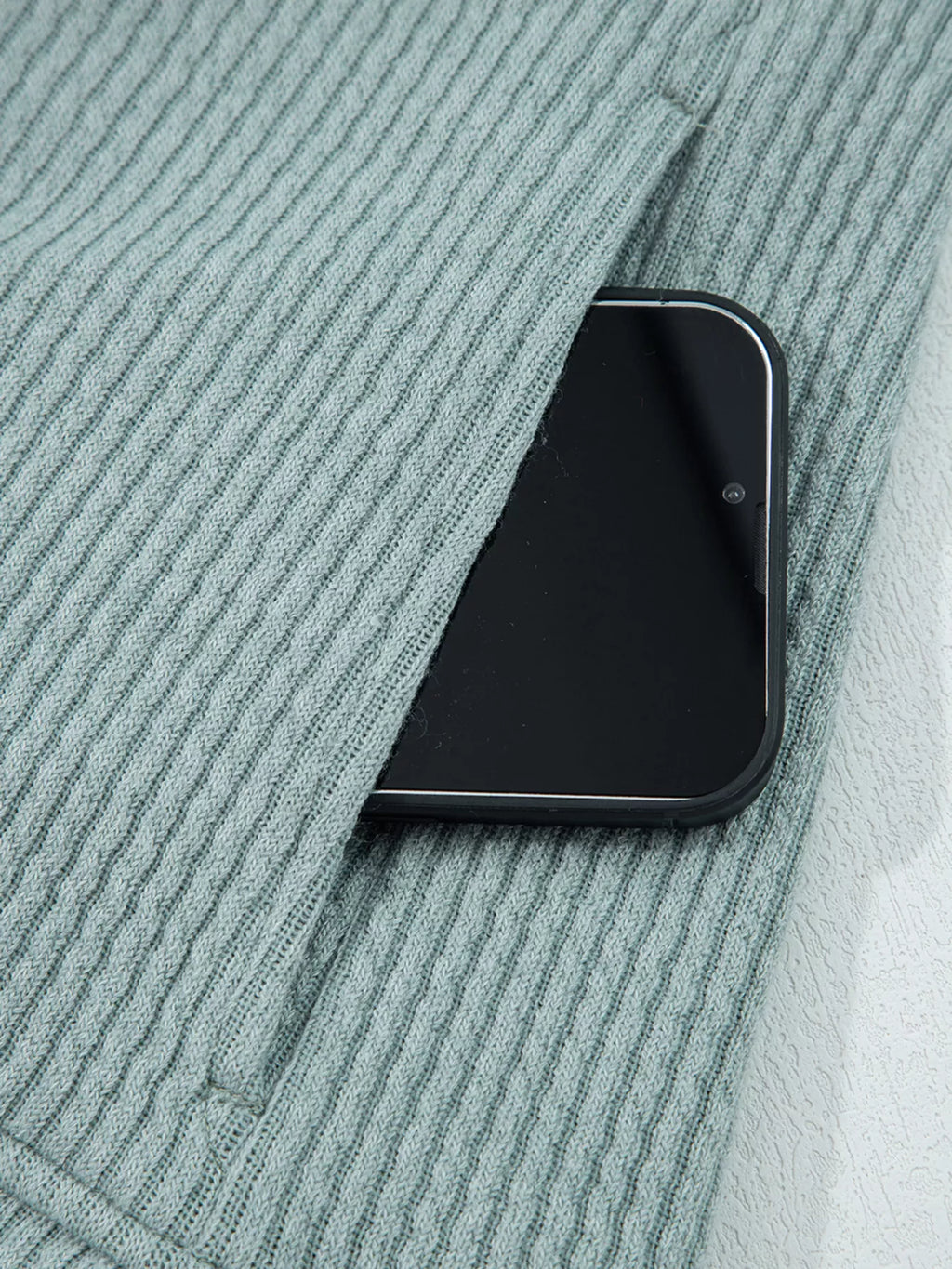 Sarah Express Women's Ribbed Drop Shoulder Knit Hoodie