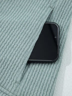 Sarah Express Women's Ribbed Drop Shoulder Knit Hoodie