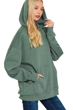 Sarah Express Women's Oversized Scuba Hoodie | Kangaroo Pocket | Polyester Blend | S/M-L/XL