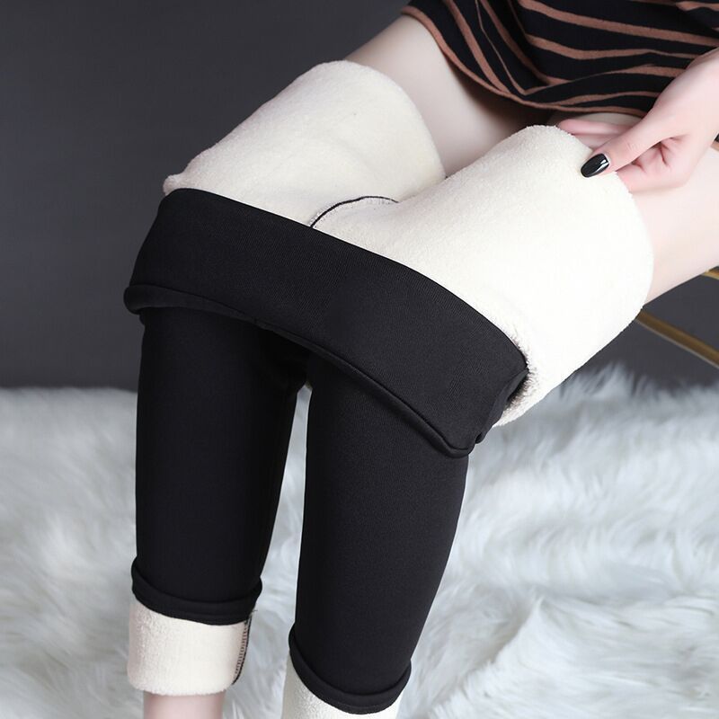 Women's Fleece Lined Thermal Leggings Winter Warm High Waist Thick Stretch Pants