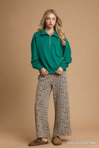 Sarah Express Women's Half Zip Drop Shoulder Sweatshirt