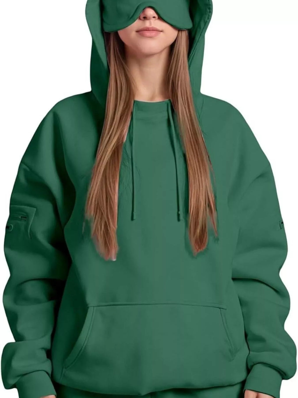 Sarah Express Women's Oversized Kangaroo Pocket Long Sleeve Hoodie Plus Size