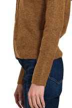 Sarah Express Women’s Camel Zip-Up Hooded Sweater Cardigan