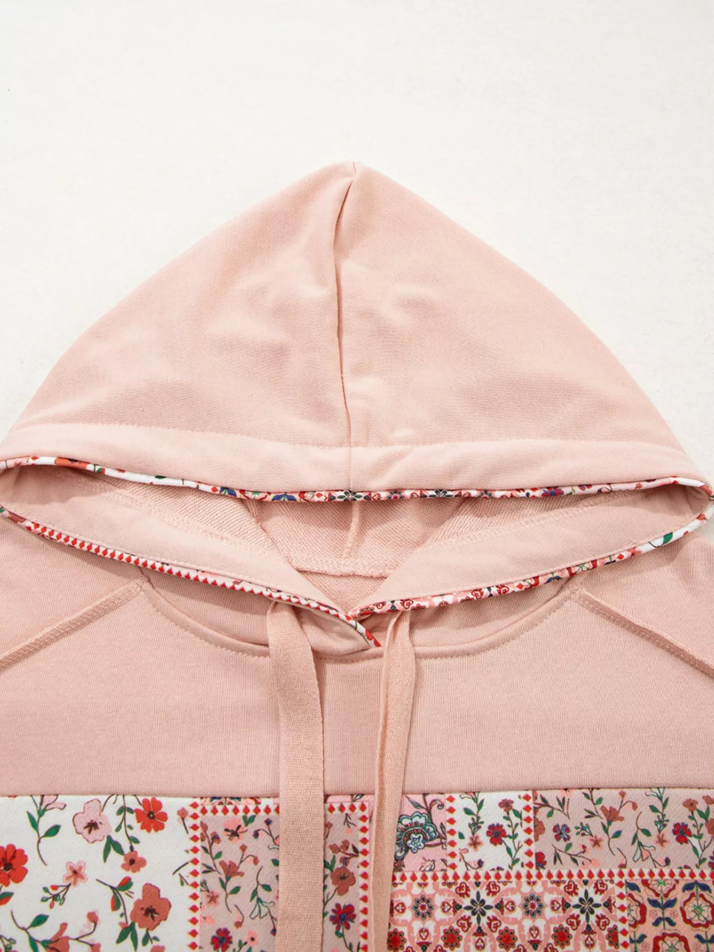 Sarah Express Women's Floral Print Drawstring Long Sleeve Hoodie