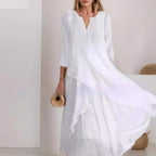 Women's A-Line Wide Waist Dress Casual Fresh Style Polyester