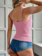 Sarah Express Women's V-Neck Cami Top - Basic Sleeveless Tank