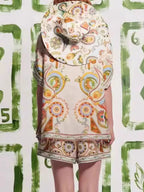 Sarah Express Women's Printed Half Sleeve Shirt and Shorts Set