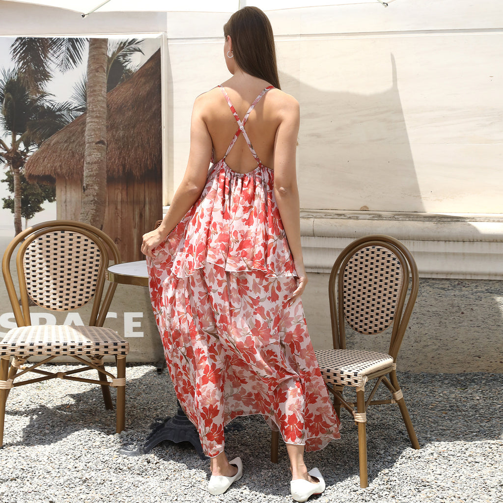 Women's Simple Maxi Dress Polyester Long Casual