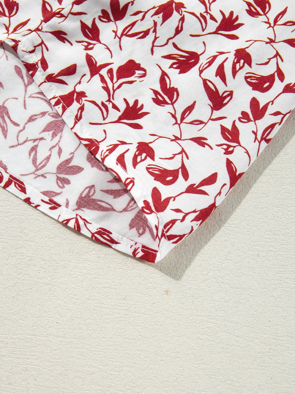 Sarah Express Women's Floral Button Down Long Sleeve Shirt - Ruffled Viscose Blouse