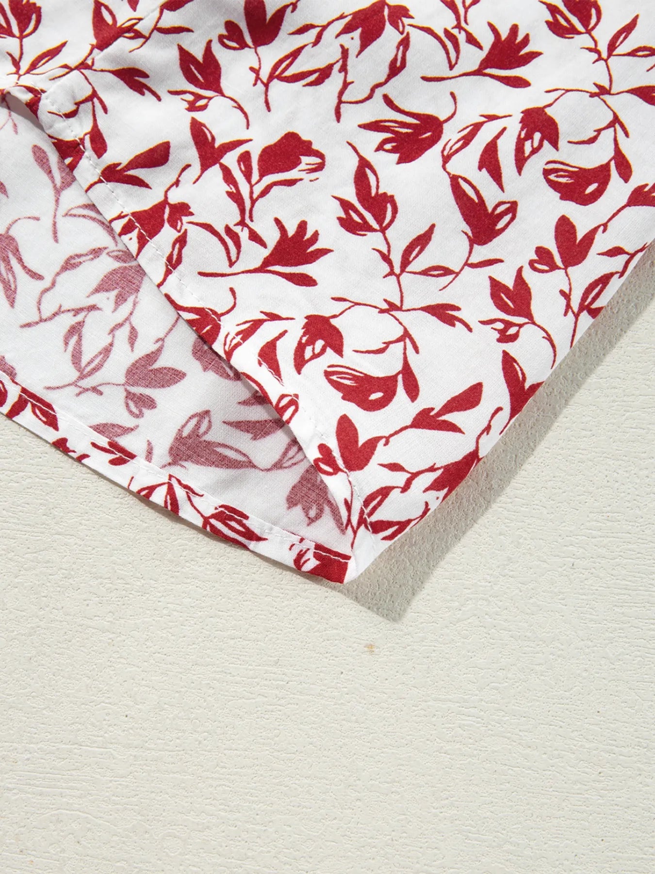 Sarah Express Women's Floral Button Down Long Sleeve Shirt - Ruffled Viscose Blouse