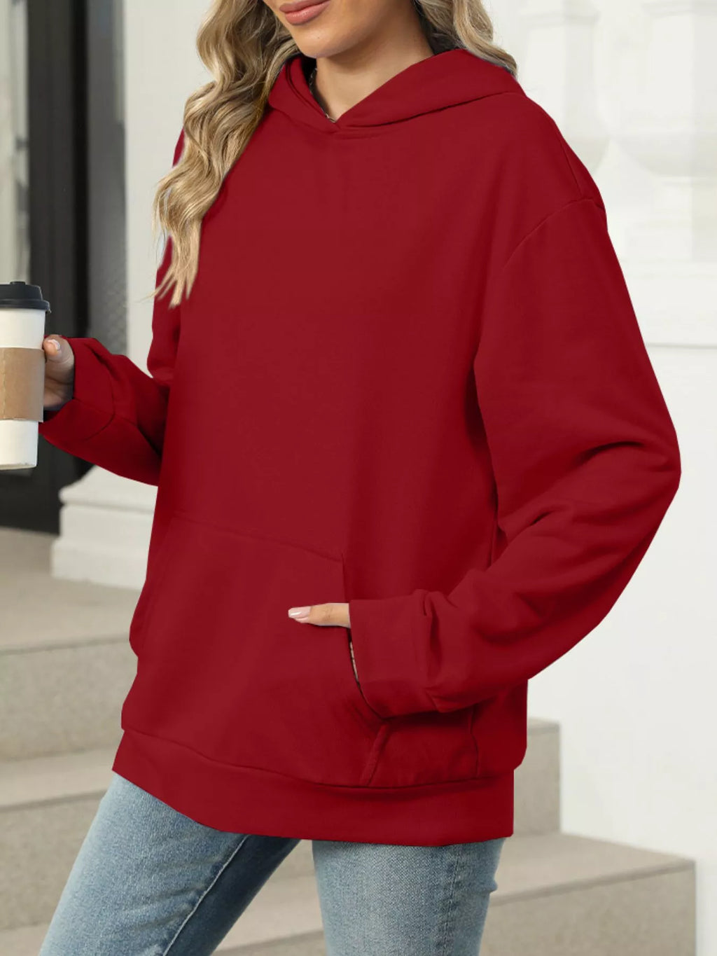 Sarah Express Women's Kangaroo Pocket Long Sleeve Hoodie