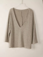 Sarah Express Women's Ribbed Knit Tank & Long Sleeve Top Set - Two Piece Outfit