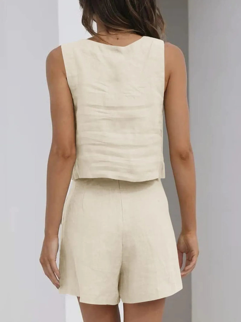 Sarah Express Women's Square Neck Tank and Shorts Set